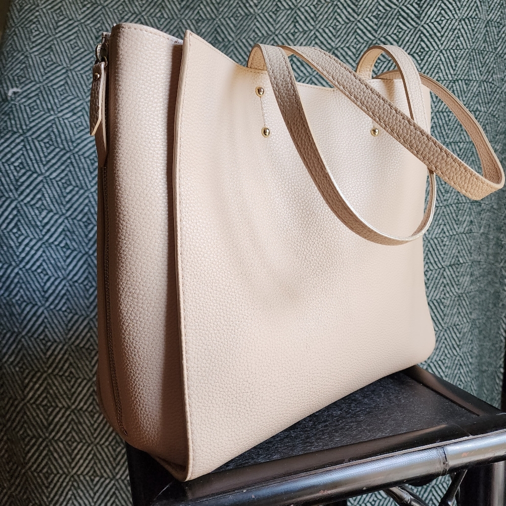 Ann Taylor Large Beige Tote
